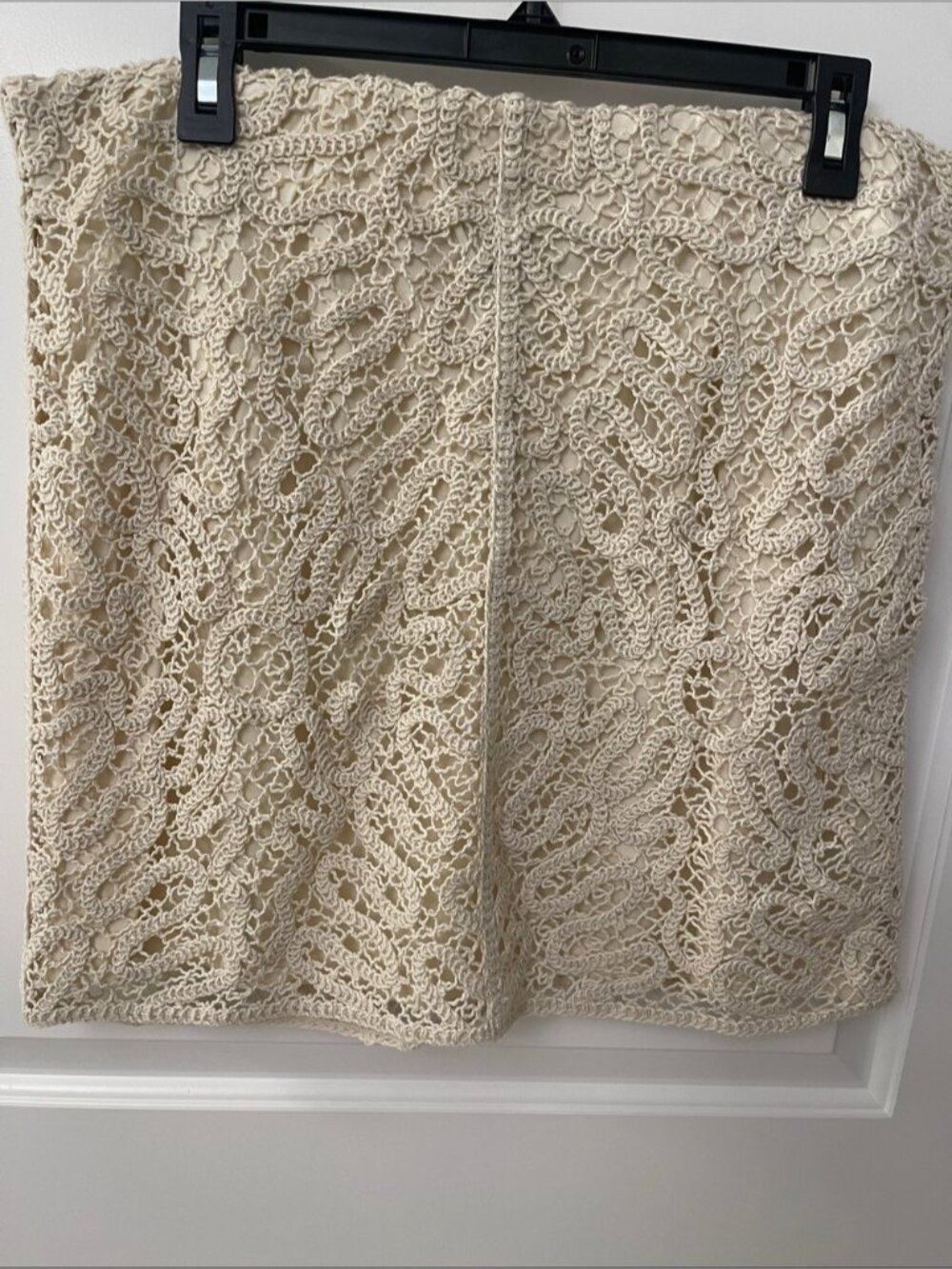Cream Crochet Lace Mini Skirt